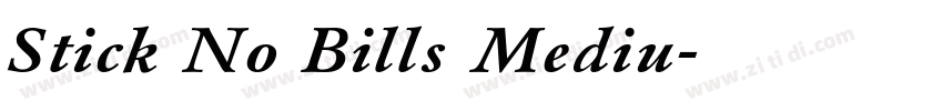 Stick No Bills Mediu字体转换